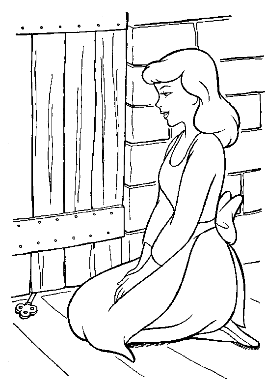 Dessin à colorier: Cendrillon (Films d'animation) #129603 - Coloriages à Imprimer Gratuits