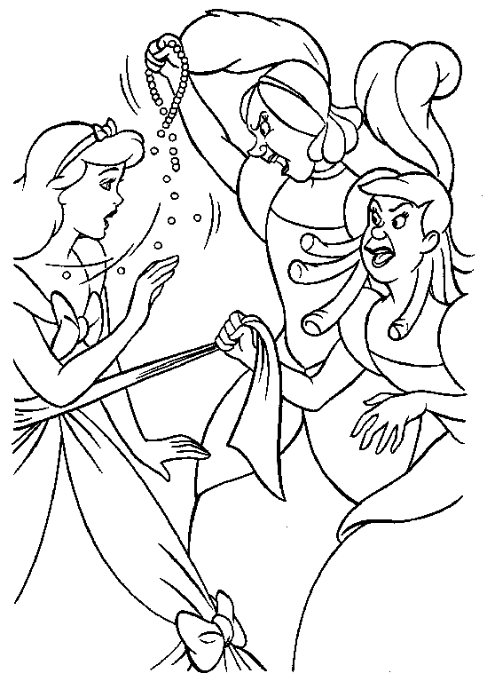 Dessin à colorier: Cendrillon (Films d'animation) #129616 - Coloriages à Imprimer Gratuits