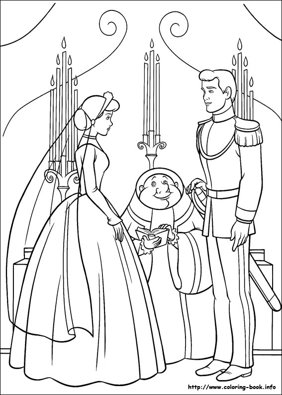 Dessin à colorier: Cendrillon (Films d'animation) #129617 - Coloriages à Imprimer Gratuits