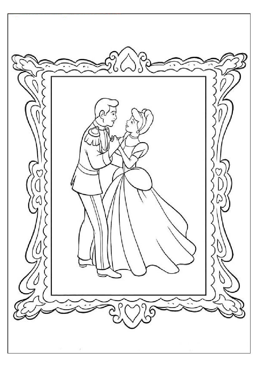 Dessin à colorier: Cendrillon (Films d'animation) #129624 - Coloriages à Imprimer Gratuits