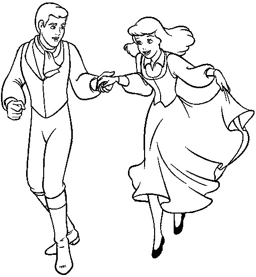 Dessin à colorier: Cendrillon (Films d'animation) #129646 - Coloriages à Imprimer Gratuits