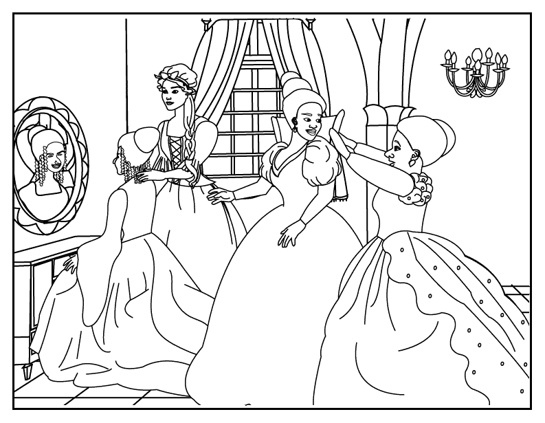 Dessin à colorier: Cendrillon (Films d'animation) #129661 - Coloriages à Imprimer Gratuits