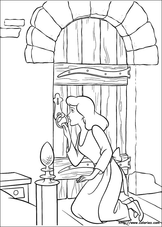 Dessin à colorier: Cendrillon (Films d'animation) #129669 - Coloriages à Imprimer Gratuits