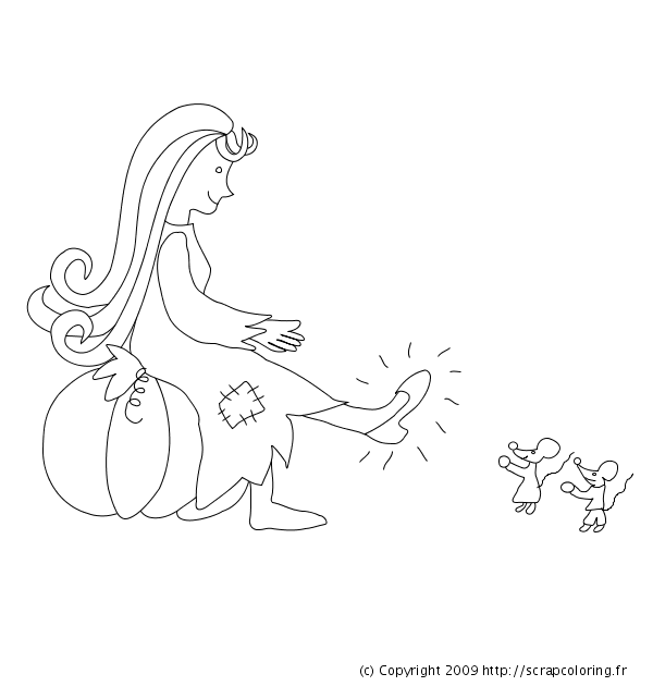 Dessin à colorier: Cendrillon (Films d'animation) #129672 - Coloriages à Imprimer Gratuits