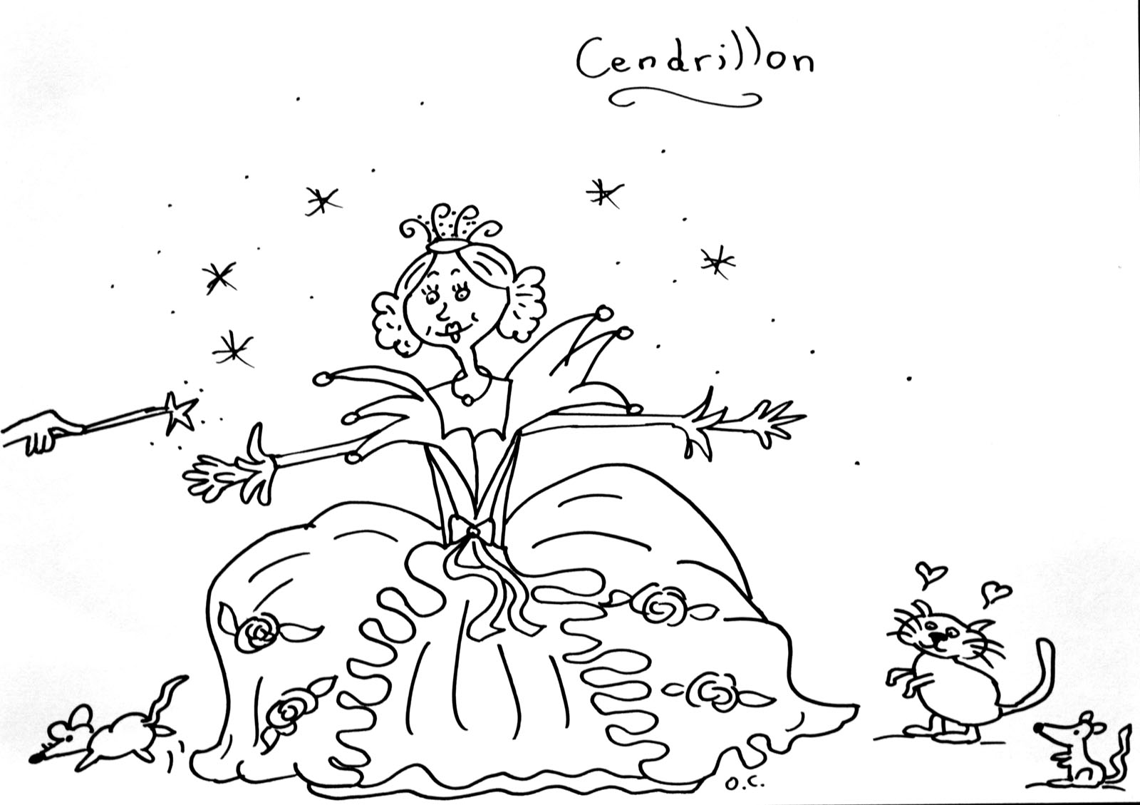 Dessin à colorier: Cendrillon (Films d'animation) #129678 - Coloriages à Imprimer Gratuits