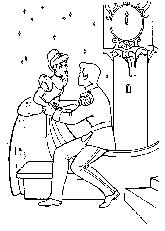 Dessin à colorier: Cendrillon (Films d'animation) #129697 - Coloriages à Imprimer Gratuits