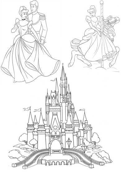 Dessin à colorier: Cendrillon (Films d'animation) #129711 - Coloriages à Imprimer Gratuits