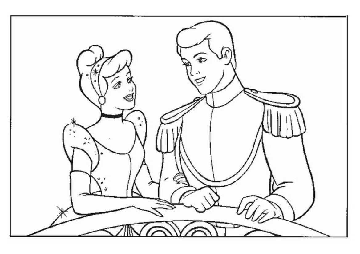 Dessin à colorier: Cendrillon (Films d'animation) #129744 - Coloriages à Imprimer Gratuits