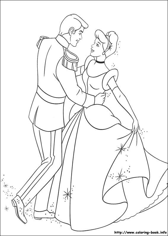 Dessin à colorier: Cendrillon (Films d'animation) #129748 - Coloriages à Imprimer Gratuits