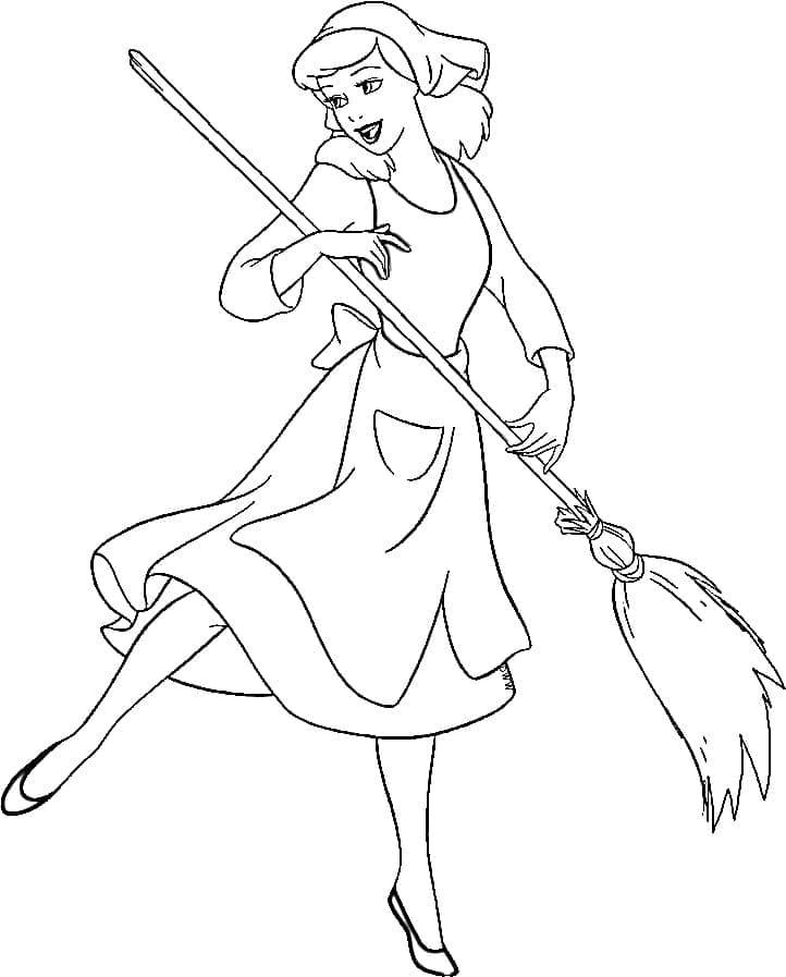 Coloriage gratuit Cendrillon #178024 de la collection Films d'Animation à imprimer