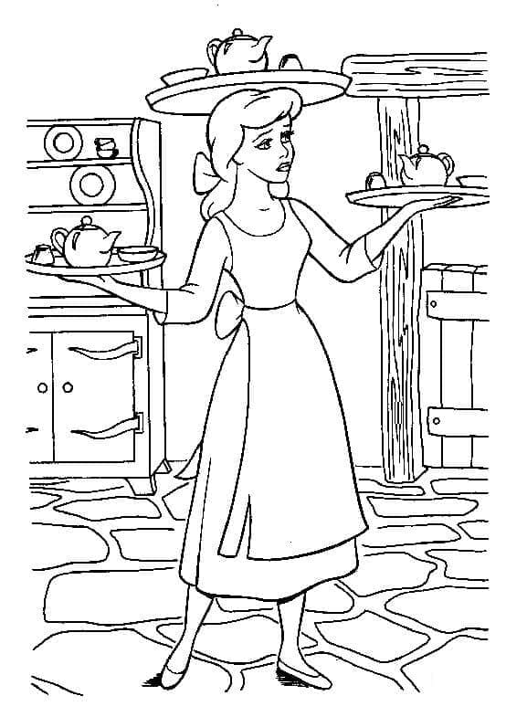 Coloriage gratuit Cendrillon #178043 de la collection Films d'Animation à imprimer