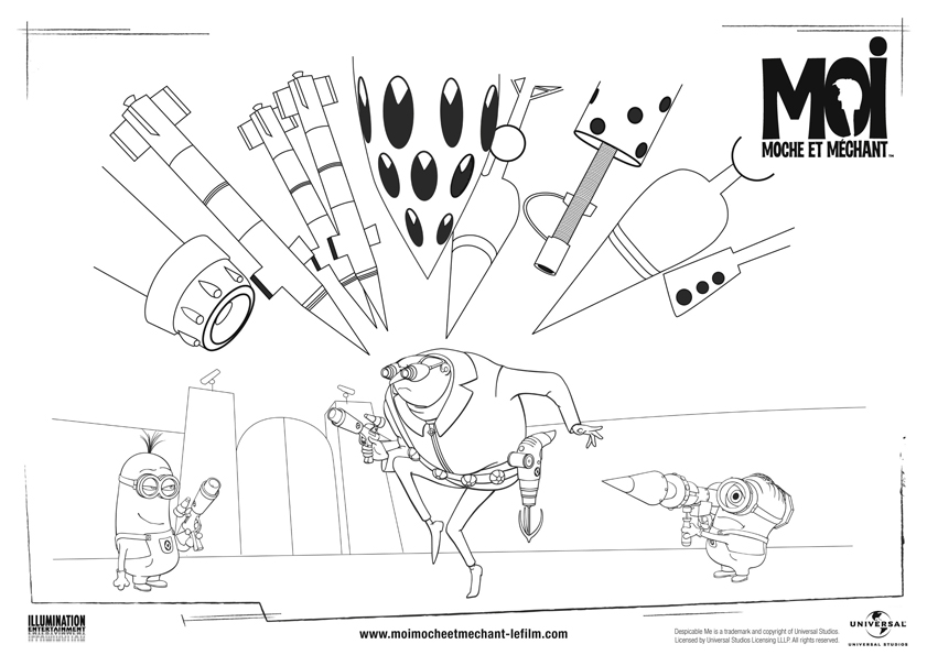 Dessin à colorier: Détestable moi (Films d'animation) #130352 - Coloriages à Imprimer Gratuits