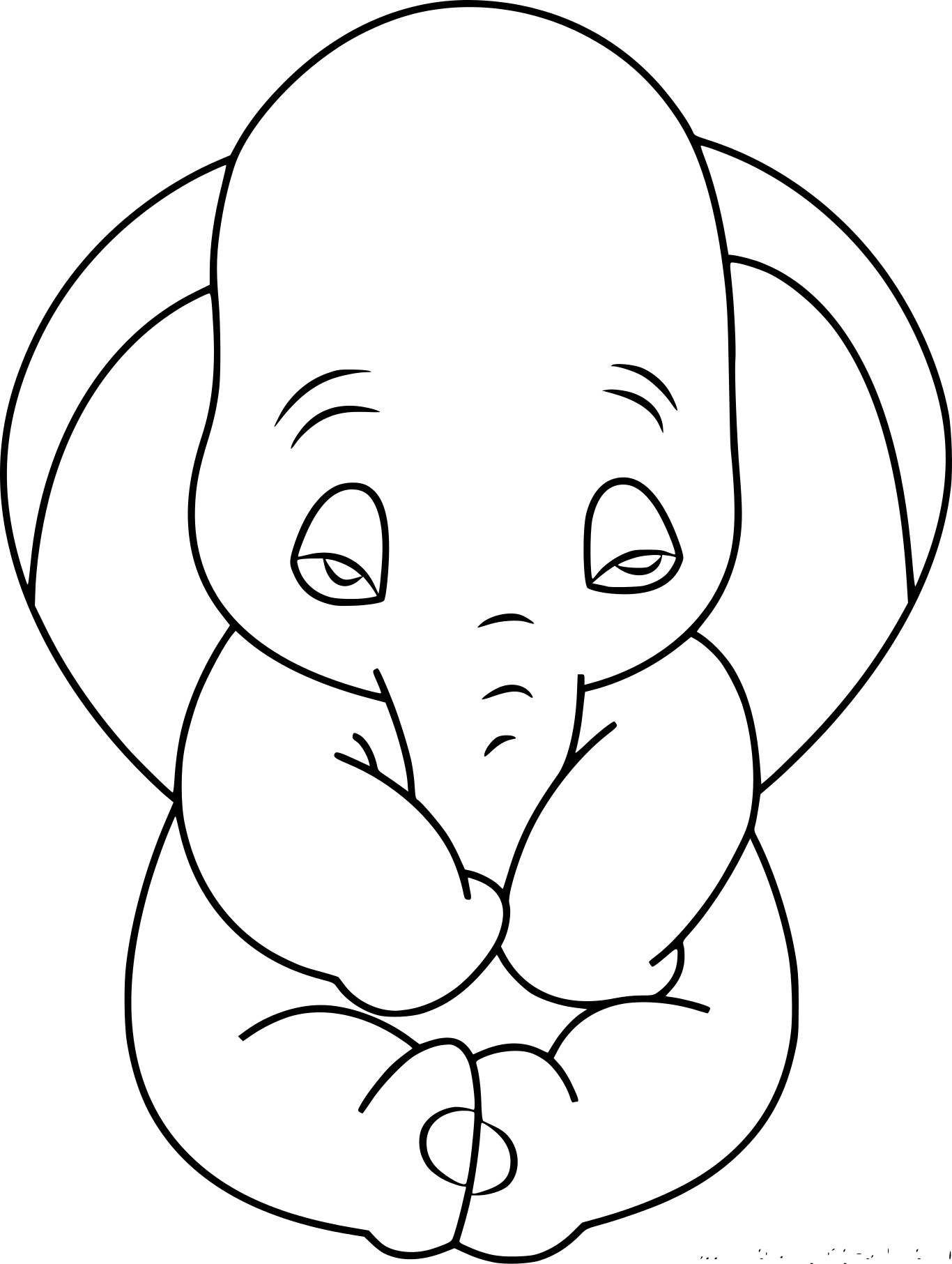Dessin à colorier: Dumbo (Films d'animation) #170561 - Coloriages à Imprimer Gratuits