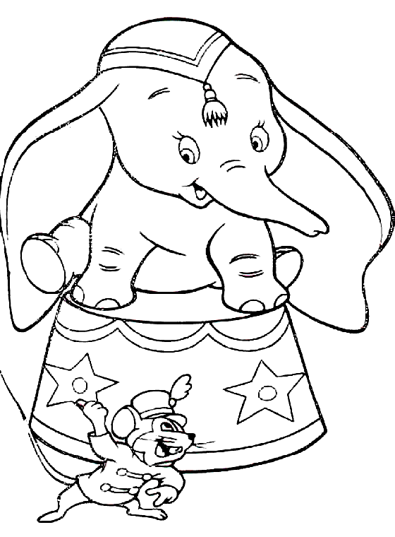 Dessin à colorier: Dumbo (Films d'animation) #170563 - Coloriages à Imprimer Gratuits