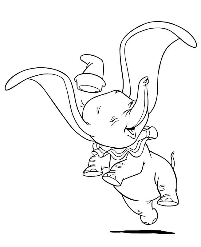 Dessin à colorier: Dumbo (Films d'animation) #170573 - Coloriages à Imprimer Gratuits