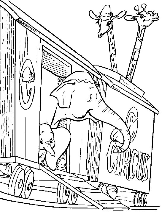 Dessin à colorier: Dumbo (Films d'animation) #170574 - Coloriages à Imprimer Gratuits