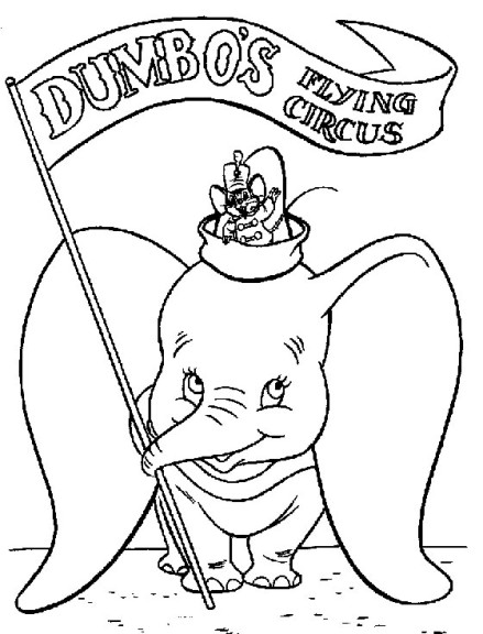 Dessin à colorier: Dumbo (Films d'animation) #170575 - Coloriages à Imprimer Gratuits