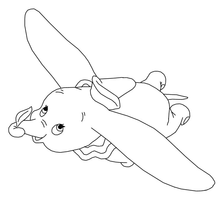 Coloriage gratuit Dumbo #187102 de la collection Films d'Animation à imprimer