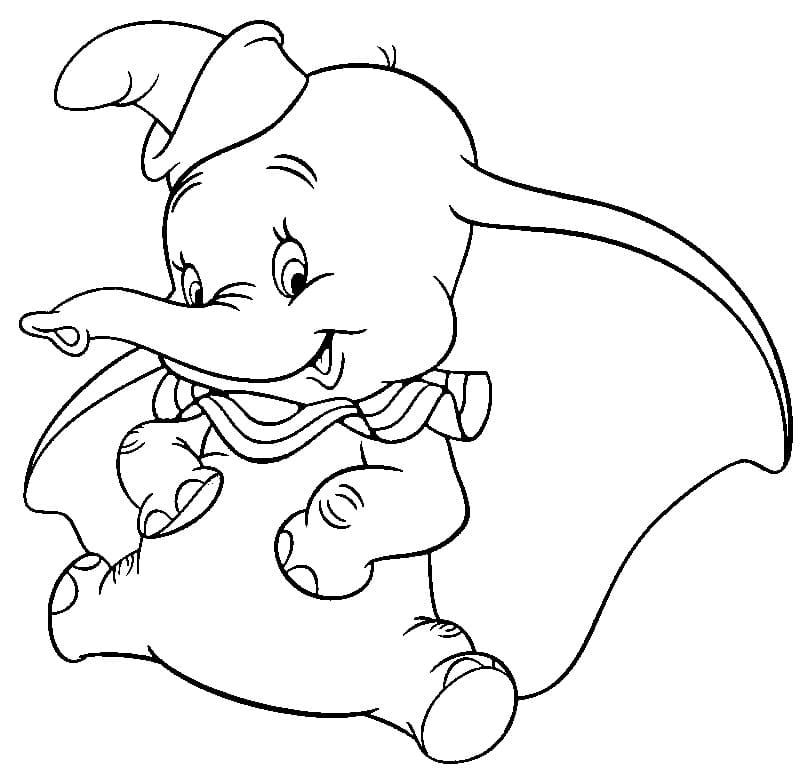Coloriage imprimable Dumbo #187118 de la collection Films d'Animation à colorier aux crayons
