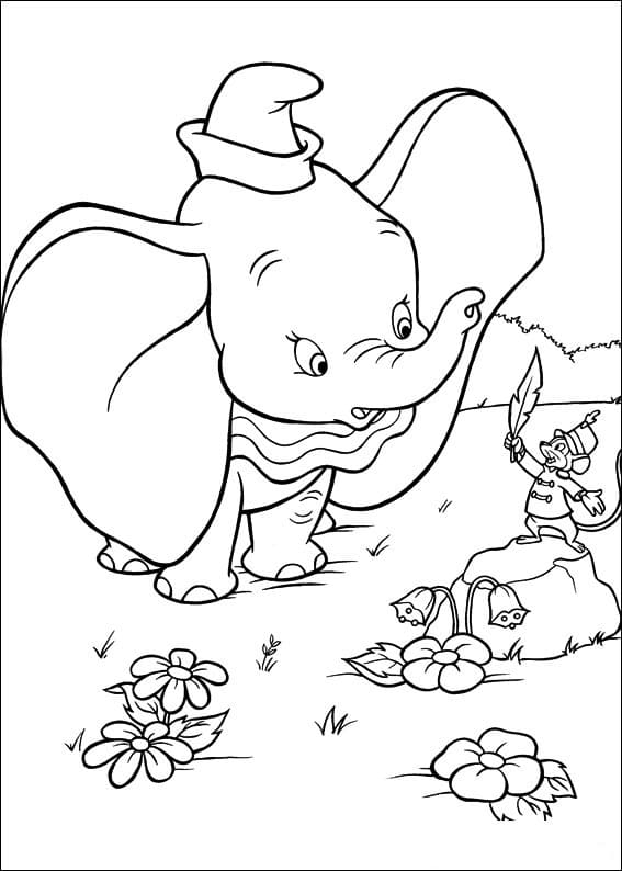 Coloriage gratuit pour enfants et adultes Dumbo #187123, collection Films d'Animation