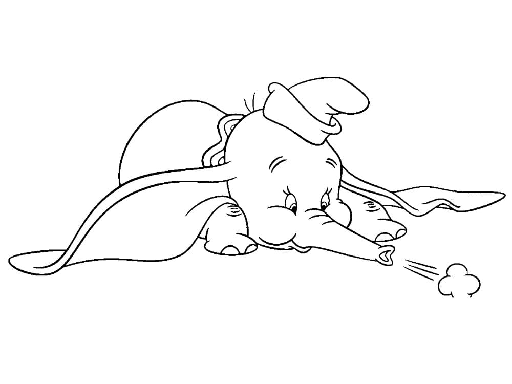Coloriage gratuit Dumbo #187127 de la collection Films d'Animation à imprimer