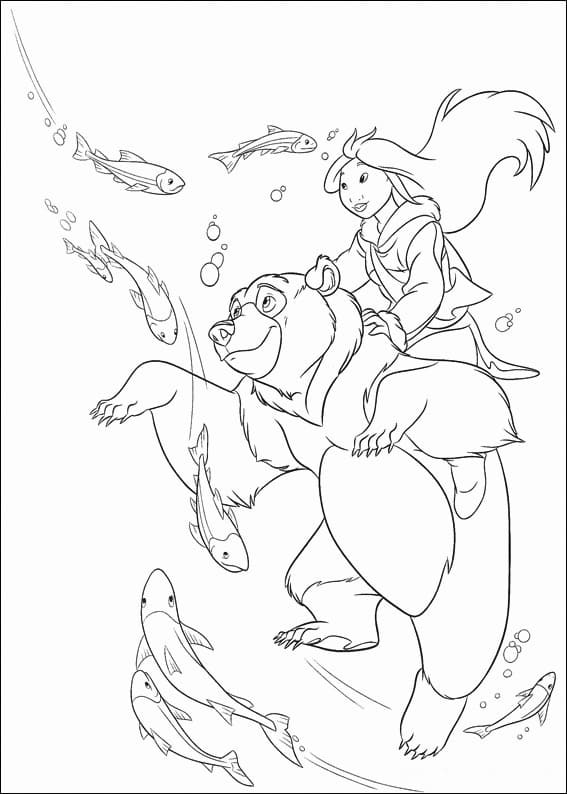 Coloriage gratuit Frère des Ours #210096 de la collection Films d'Animation à imprimer