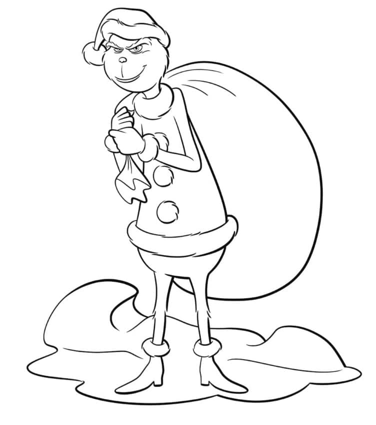 Coloriage gratuit Grinch #188371 de la collection Films d'Animation à imprimer
