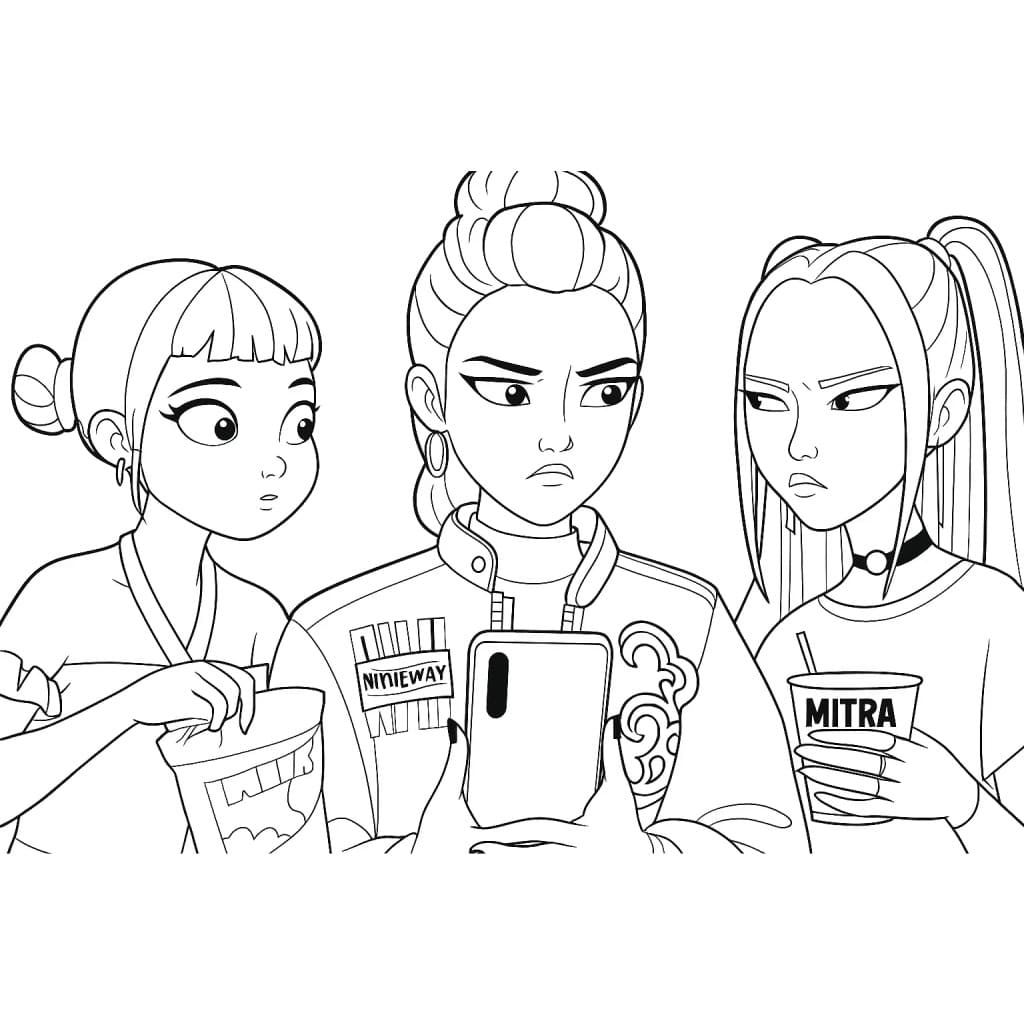 Dessin à colorier: KPop Demon Hunters (Films d'Animation) #221158 - Coloriages à Imprimer Gratuits