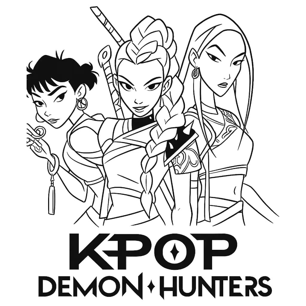 Dessin à colorier: KPop Demon Hunters (Films d'Animation) #221159 - Coloriages à Imprimer Gratuits
