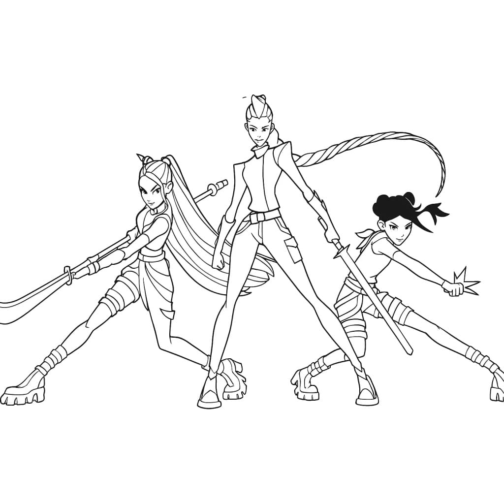 Dessin à colorier: KPop Demon Hunters (Films d'Animation) #221170 - Coloriages à Imprimer Gratuits