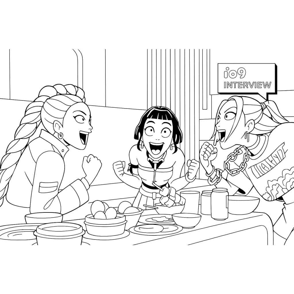 Dessin à colorier: KPop Demon Hunters (Films d'Animation) #221171 - Coloriages à Imprimer Gratuits