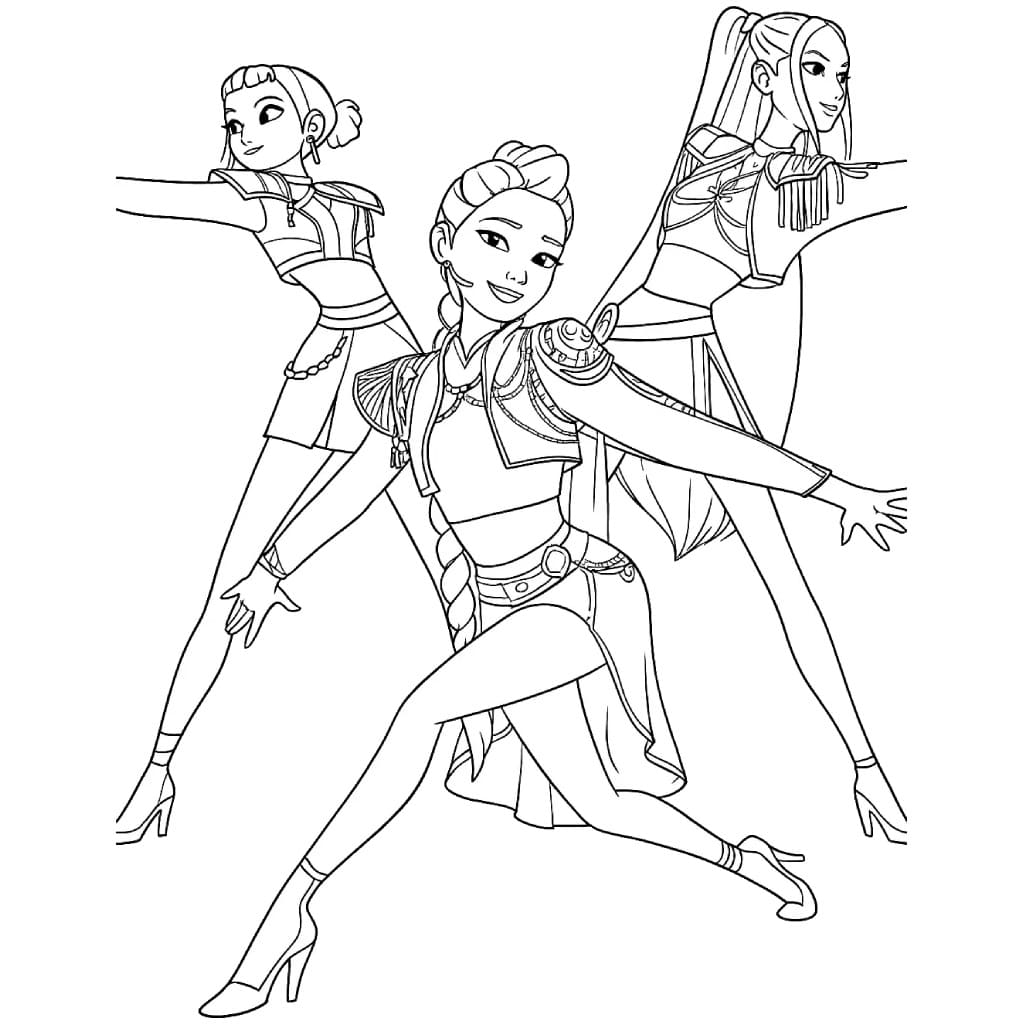 Dessin à colorier: KPop Demon Hunters (Films d'Animation) #221172 - Coloriages à Imprimer Gratuits