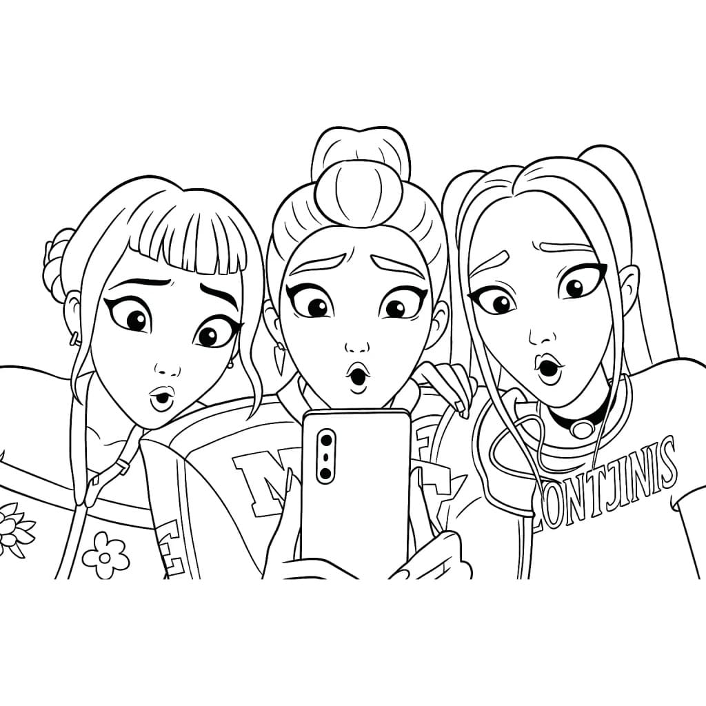 Dessin à colorier: KPop Demon Hunters (Films d'Animation) #221179 - Coloriages à Imprimer Gratuits