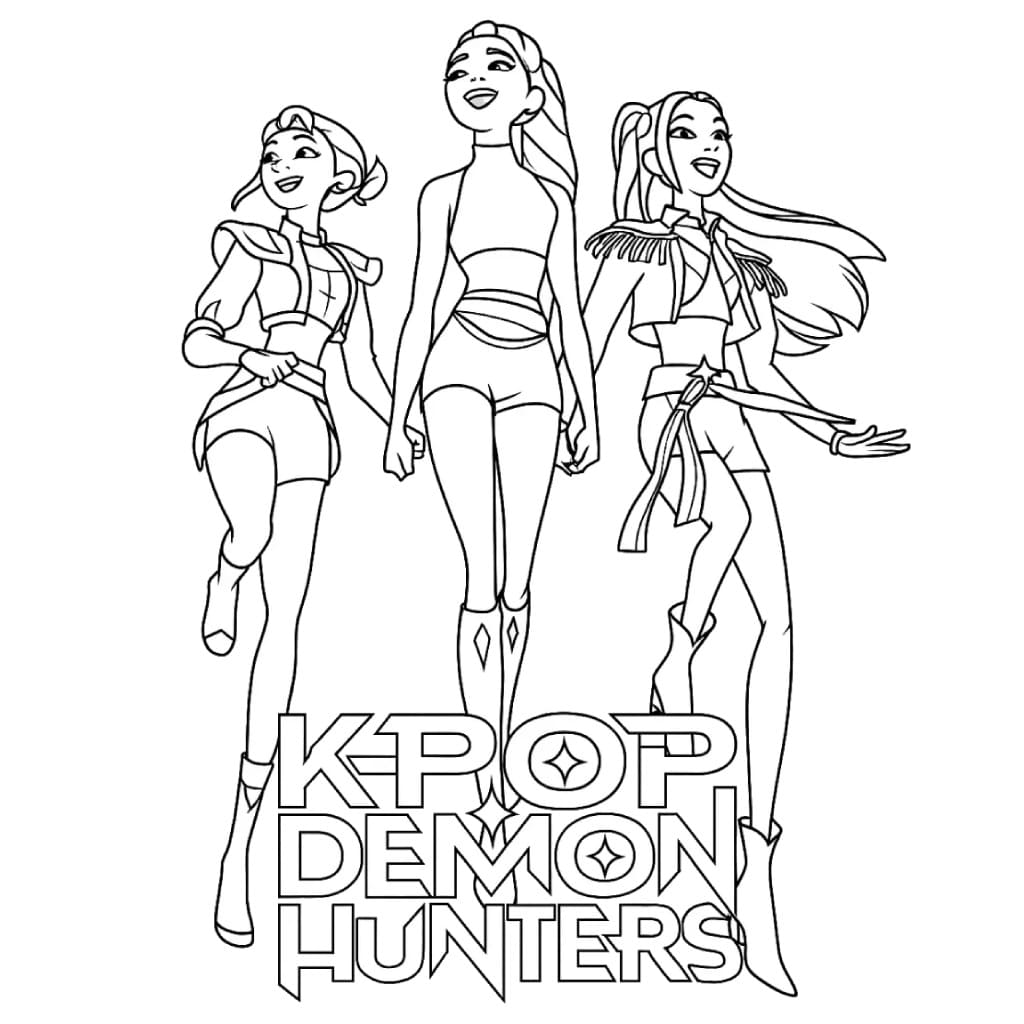 Coloriage gratuit KPop Demon Hunters #221181 de la collection Films d'Animation à imprimer