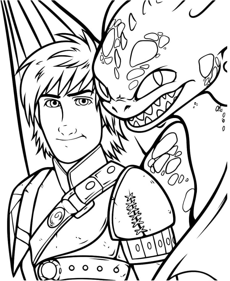 Page de coloriage Krokmou (Toothless) #179850, collection Films d'Animation, à imprimer et colorier