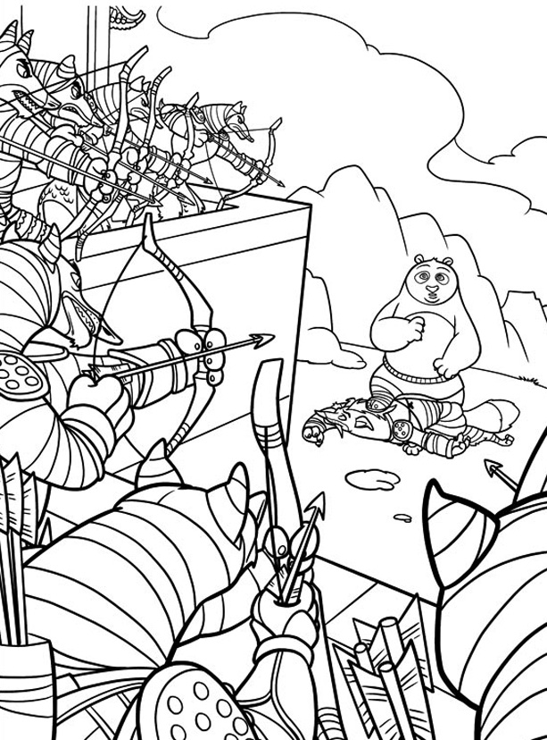 Dessin à colorier: Kung Fu Panda (Films d'animation) #73346 - Coloriages à Imprimer Gratuits