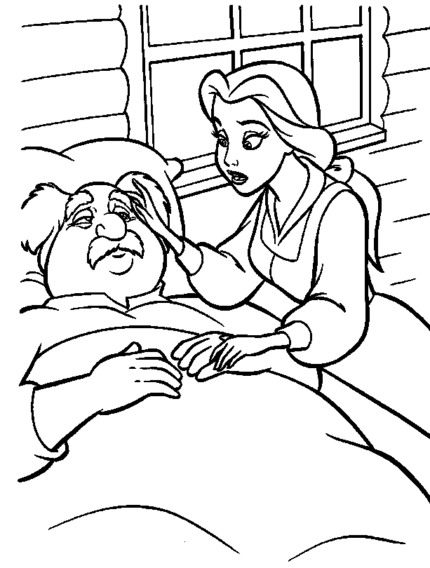 Dessin à colorier: La Belle et la Bête (Films d'animation) #130969 - Coloriages à Imprimer Gratuits