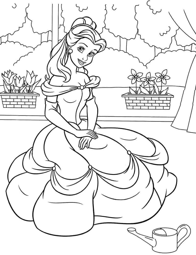 Coloriage gratuit La Belle et la Bête #182131 de la collection Films d'Animation à imprimer