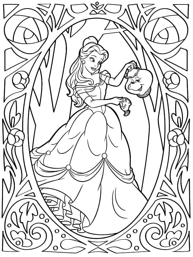 Coloriage gratuit pour enfants et adultes La Belle et la Bête #182141, collection Films d'Animation