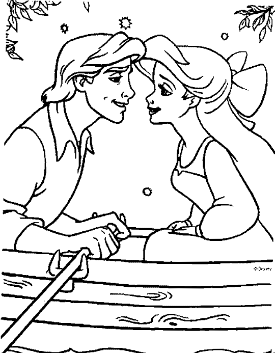 Dessin à colorier: La Petite Sirène (Films d'animation) #127286 - Coloriages à Imprimer Gratuits