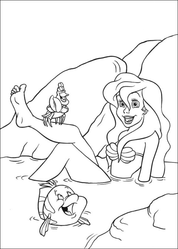 Dessin à colorier: La Petite Sirène (Films d'animation) #127299 - Coloriages à Imprimer Gratuits