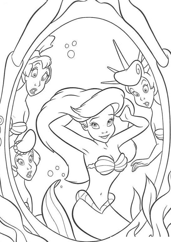 Dessin à colorier: La Petite Sirène (Films d'animation) #127390 - Coloriages à Imprimer Gratuits