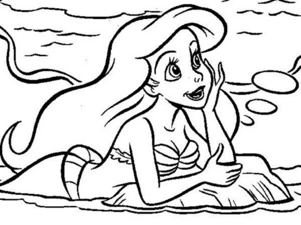 Dessin à colorier: La Petite Sirène (Films d'animation) #127491 - Coloriages à Imprimer Gratuits