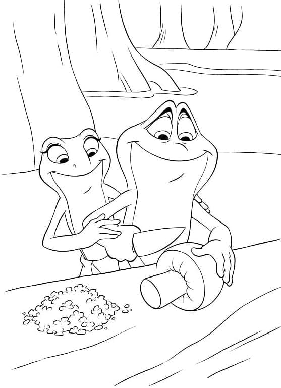 Dessin à colorier: La Princesse et la Grenouille (Films d'Animation) #208968 - Coloriages à Imprimer Gratuits