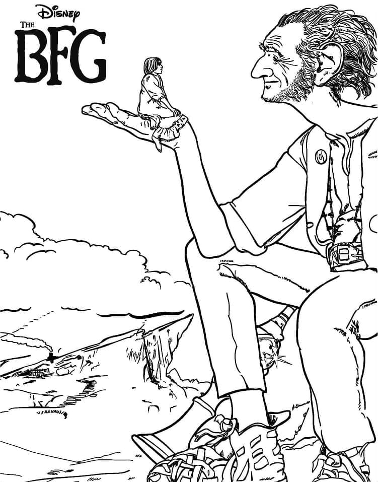 Coloriage gratuit Le Bon Gros Géant #206052 de la collection Films d'Animation à imprimer