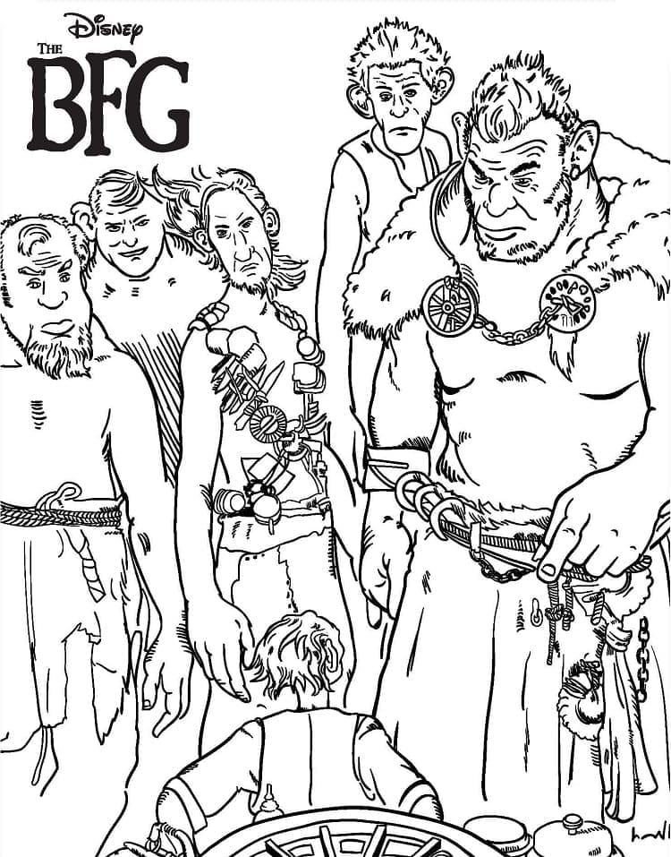 Coloriage gratuit Le Bon Gros Géant #206058 de la collection Films d'Animation à imprimer