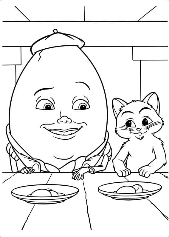 Dessin à colorier: Le Chat potté (Films d'Animation) #206789 - Coloriages à Imprimer Gratuits