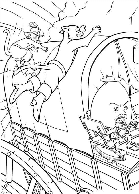 Dessin à colorier: Le Chat potté (Films d'Animation) #206793 - Coloriages à Imprimer Gratuits