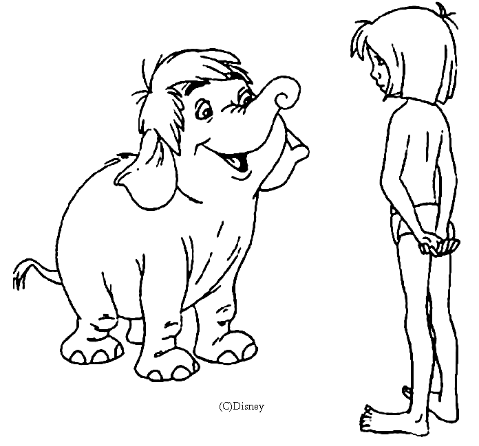 Dessin à colorier: Le Livre de la jungle (Films d'animation) #130102 - Coloriages à Imprimer Gratuits