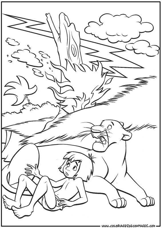 Dessin à colorier: Le Livre de la jungle (Films d'animation) #130213 - Coloriages à Imprimer Gratuits